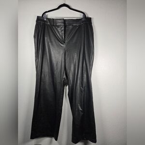 Lane Bryant Black Faux Leather Trousers